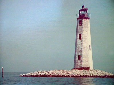 New Point Comfort Lighthouse Lantern Showing Damage