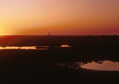 New Point Comfort Lighthouse at dawn on the Chesapeake Bay