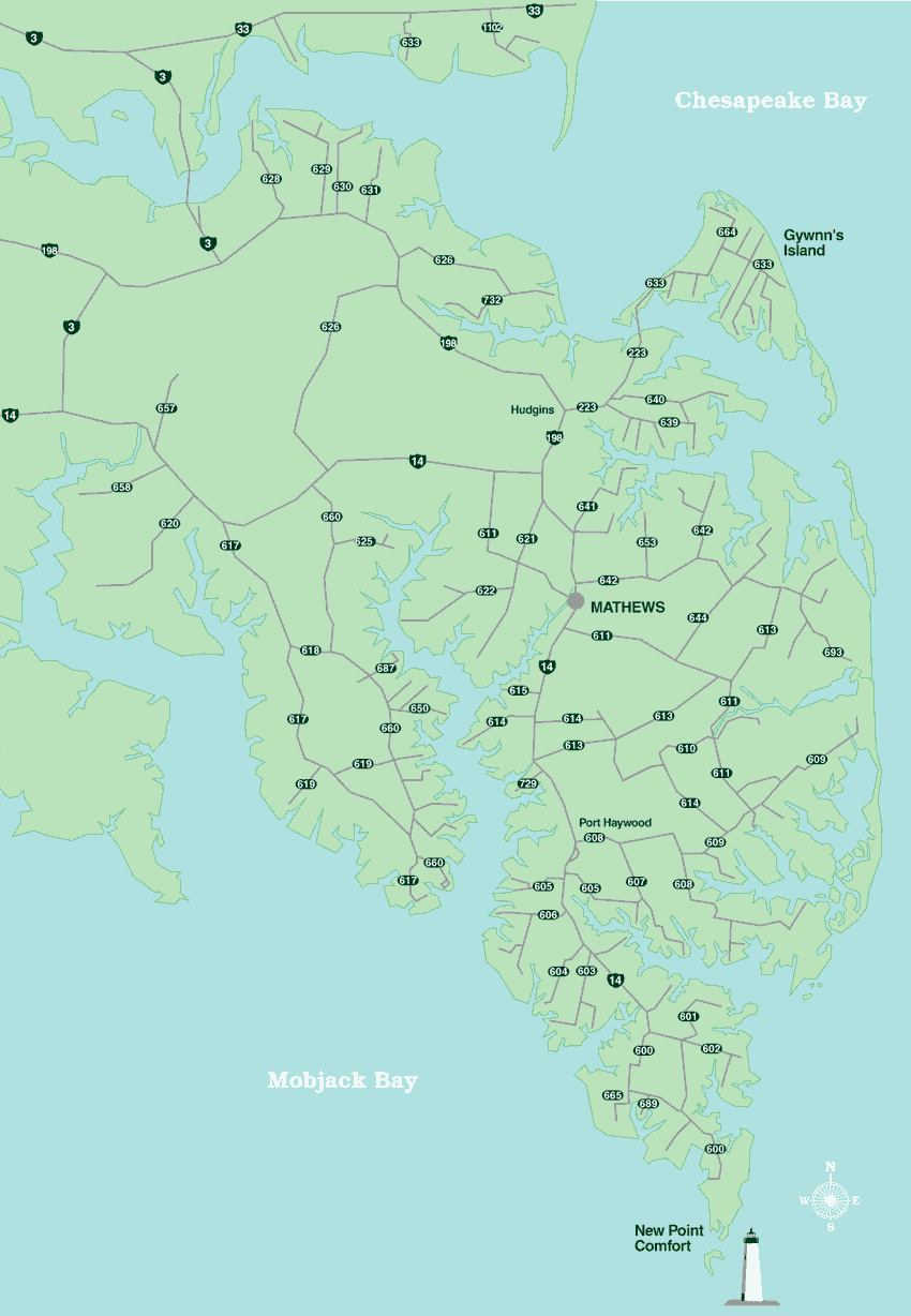 New Point Comfort Location Road Map